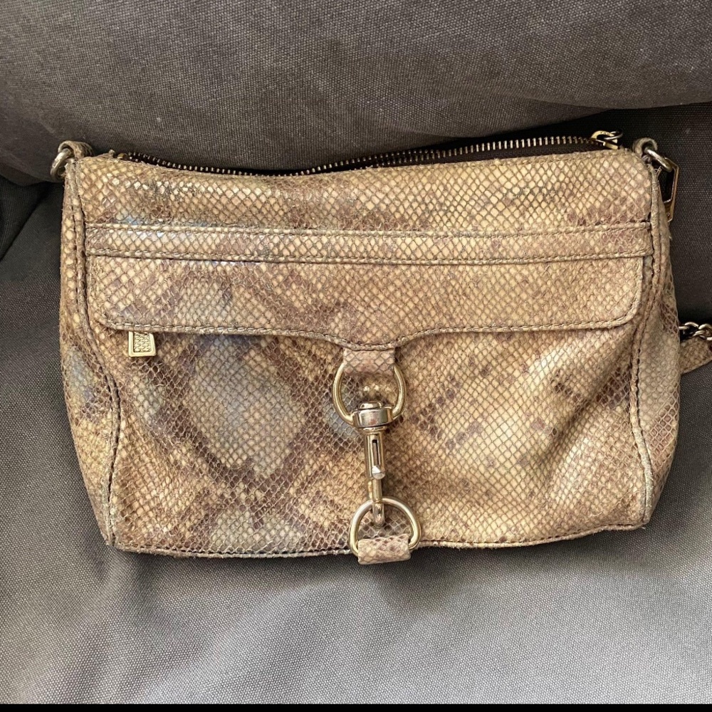 Rebecca Minkoff Snakeskin Large Crossbody Purse